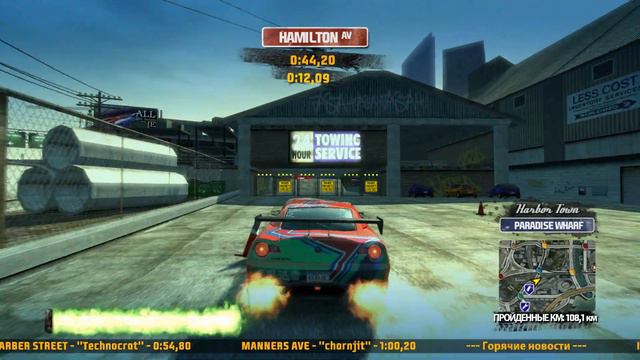 Прохождение Burnout Paradise. Первые рекорды по скорости, очередные объекты сбора смотреть онлайн