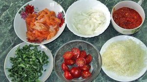 Пицца с красной рыбой