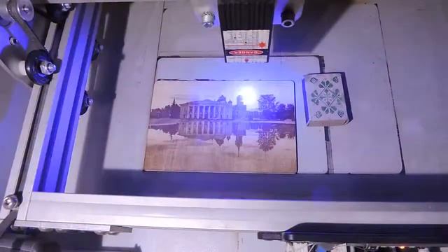 Выжигание на станке Альтернатива Лайт, программа Laser GRBL смотреть онлайн