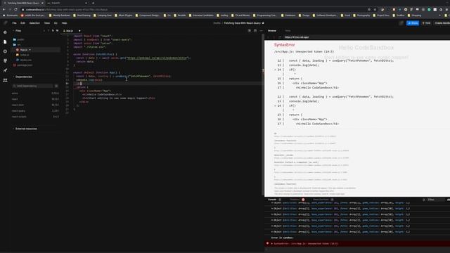 Fetching Data in React with React Query смотреть онлайн