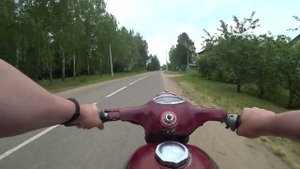 Ява 250 (559) поездка от места обзора по городу