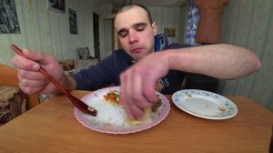 МУКБАНГ АСМР ЧЕЧЕВИЦА / СОСИСКИ ЖАРЕНЫЕ / САЛАТ ОВОЩНОЙ / СОУС / ЧЕБУРЕК / EATING ASMR Mukbang #399