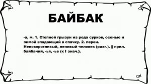 БАЙБАК - что это такое? значение и описание