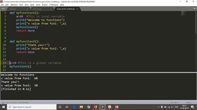 73.Complete Python Basics for Automation - Calling a function from another function