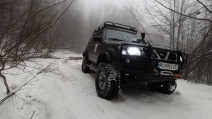 Nissan Patrol Y61(M57-motor).Первое знакомство. Порубились малость.
