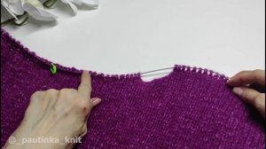 МК Стильное Платье Спицами  #_pautinka_knit #каксвязатьплатье #платьеспицами #вязаноеплатье