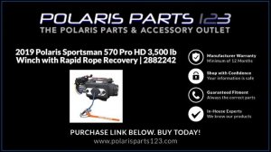 2019 Polaris Sportsman 570 Pro HD 3,500 lb Winch with Rapid Rope Recovery | 2882242