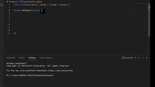 Javascript forEach