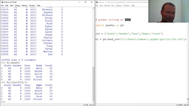 Python Basics Pandas DataFrame iloc Method