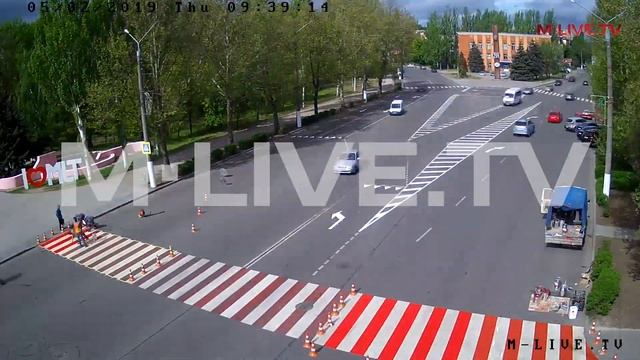 Яркая разметка на дорогах Мелитополя смотреть онлайн
