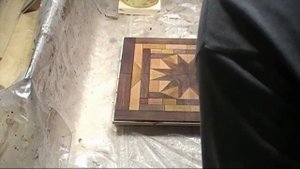 123. Мозаика из дерева. Нанесение финишного покрытия краской пропиткой и лаком. Итоги работы часть