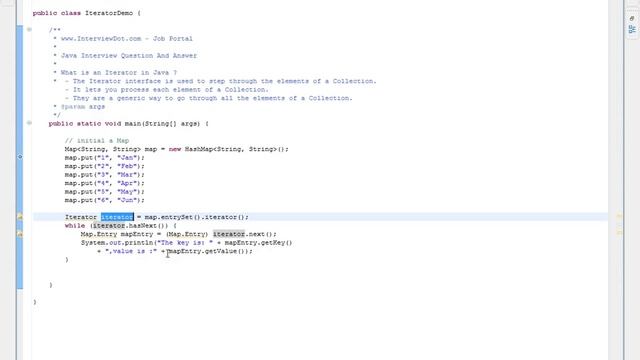 Java Interview Question And Answer What is an Iterator in Java Explain