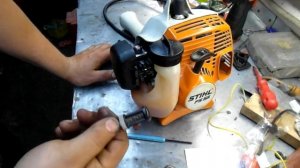 Stihl FS 55  ПОДРОБНАЯ СБОРКА Часть 5 Заводим бензокосу