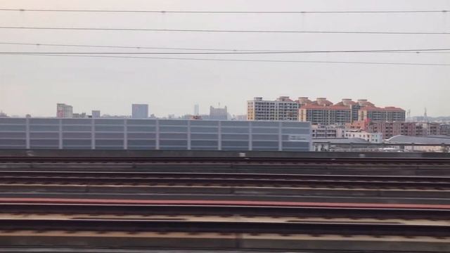Вид из окна скоростного поезда в Китае. Train. 2020 new