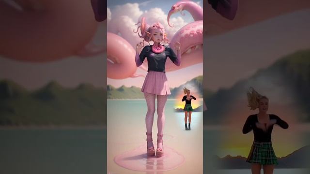 Девушка-монстр, создано с помощью нейросети Warp Fusion смотреть онлайн