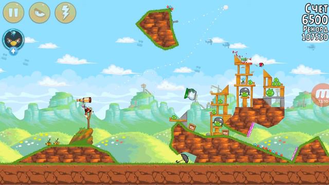 Angry Birds #50. Red's Mighty Feathers. Stage 24. Levels 11-15. смотреть онлайн