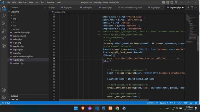 Check trùng email khi đăng ký thành viên trong php | dandev смотреть онлайн