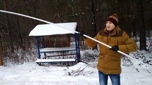 Уборка снега с крыш. Скребок для снега телескопический для крыши