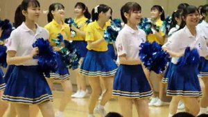 Japanese school festival cheerleader