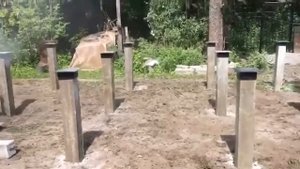 ЖБИ сваи для частного дома - монтаж оголовков