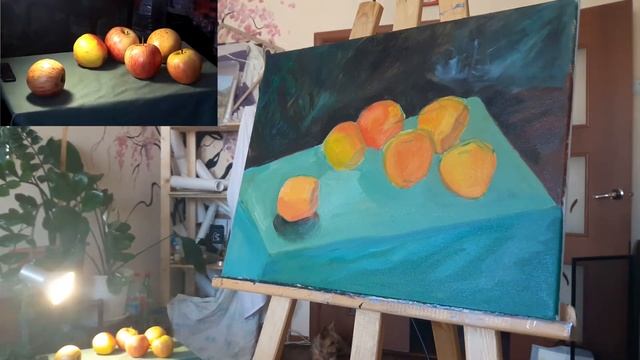 #15 Натюрморт. Удиви друзей. Картина в интерьер |  Still Life. How To Draw. Oil Painting