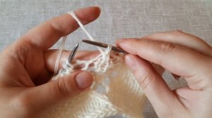 Узор "Цветочный ажур" спицами.