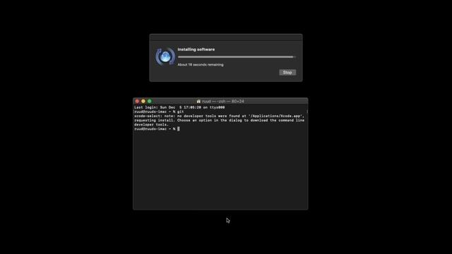 First time installation of git on macOS смотреть онлайн