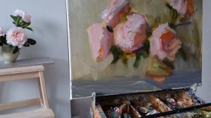 Пионы. Живопись маслом