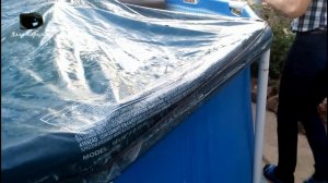 Каркасный бассейн 457х122. Как Быстро натянуть Тент-крышку.