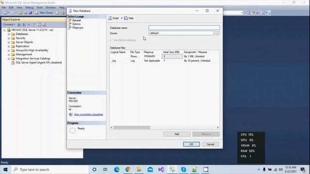 How to create database in SQL-Server