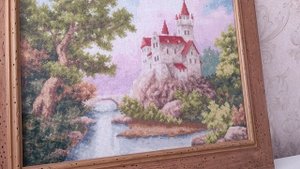 Вышивка крестом. Аметист от PANNA. Оформленная новогодняя игрушка.