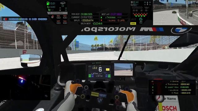 RFactor 2 BMW M4 Class 1 HP.Suprchrg96@Long Beach Race Circuit 2021