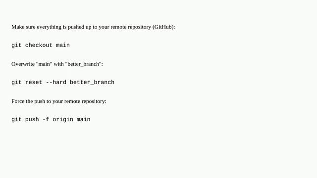Make the current Git branch a master branch смотреть онлайн