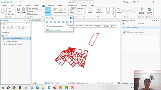 ⭐ Bài VII.49_THANH EDIT_Cài Đặt Chế Độ Bắt Điểm Snapping Trong Phần Mềm ArcGIS Pro 3.02