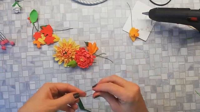 DIY Осенний венок из фоамирана