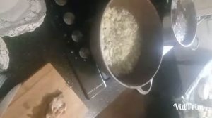 дагестанское блюдо Мугь или Гьи. Еда гор. Злаки. Food of Daghestan.
