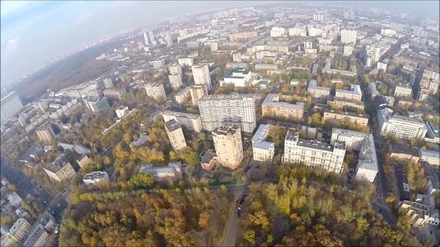 Петровский парк в Москве- аэровидеосъемка