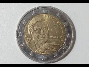 2 евро 100 лет со дня рождения Гельмута Шмидта