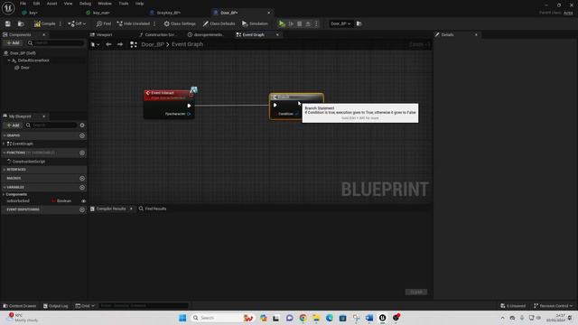 Блюпринт 10. Creating A Door Which Requires A Key