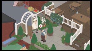 How to drop a bucket on the burly man's head in Untitled Goose Game