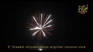 5" Diadem chrysanthemum w/glitter coconut core