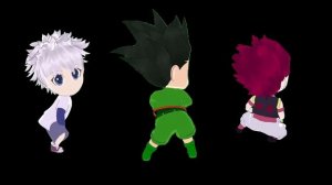 Hisoka, Gon, and Killua Twerk.... [Chibi] [HxH VRChat]