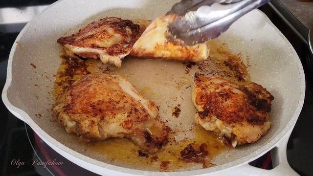 Рецепт жареной курицы в сливочном соусе @O.P.Recipes