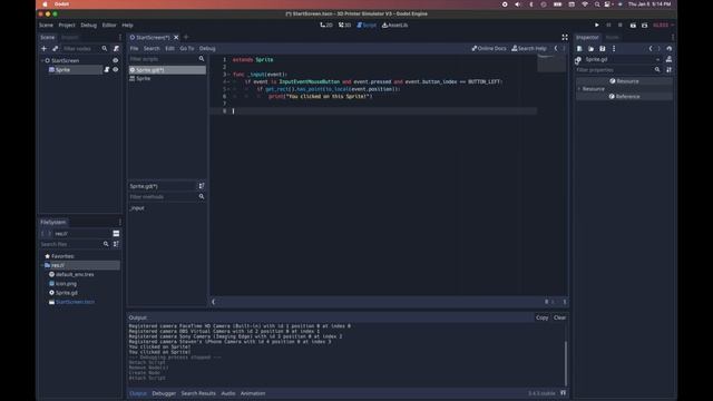 How to detect a click on a Sprite in Godot (EASY)