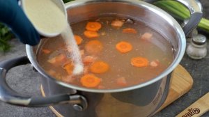 Суп из минтая с манкой и зелёным луком