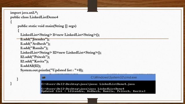 LinkedList in Collection JAVA смотреть онлайн