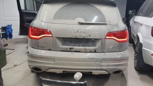 Установка рестайлинг фонарей на Audi Q7!