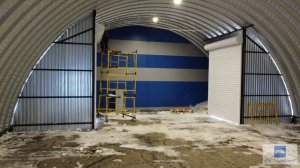 Процесс строительства бескаркасного ангара 14х29 м в Челябинске. Часть 2