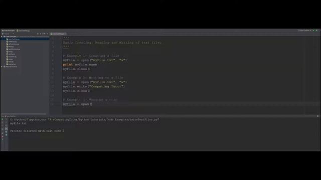 Python Tutorial #14: Basic Text File Manipulation: Computing Tutor