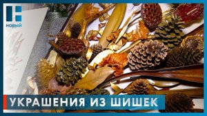 Панно из шишек создает жительница Тамбовской области